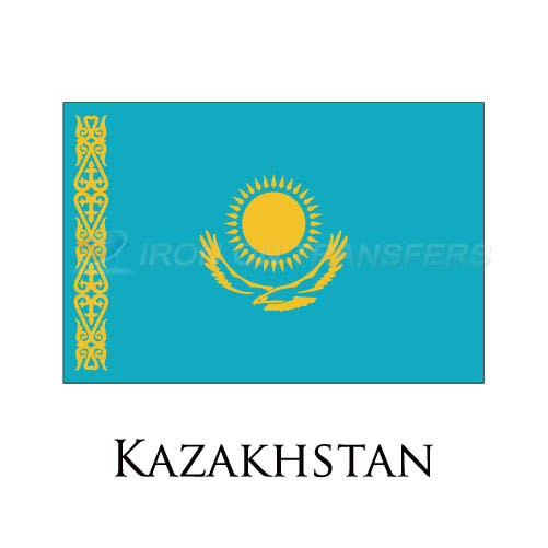 Kazakhstan flag Iron-on Stickers (Heat Transfers)NO.1904